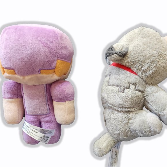Minecraft Alex and Baby Wolf Plush Toy Mojang Jinx - Picture 3 of 5